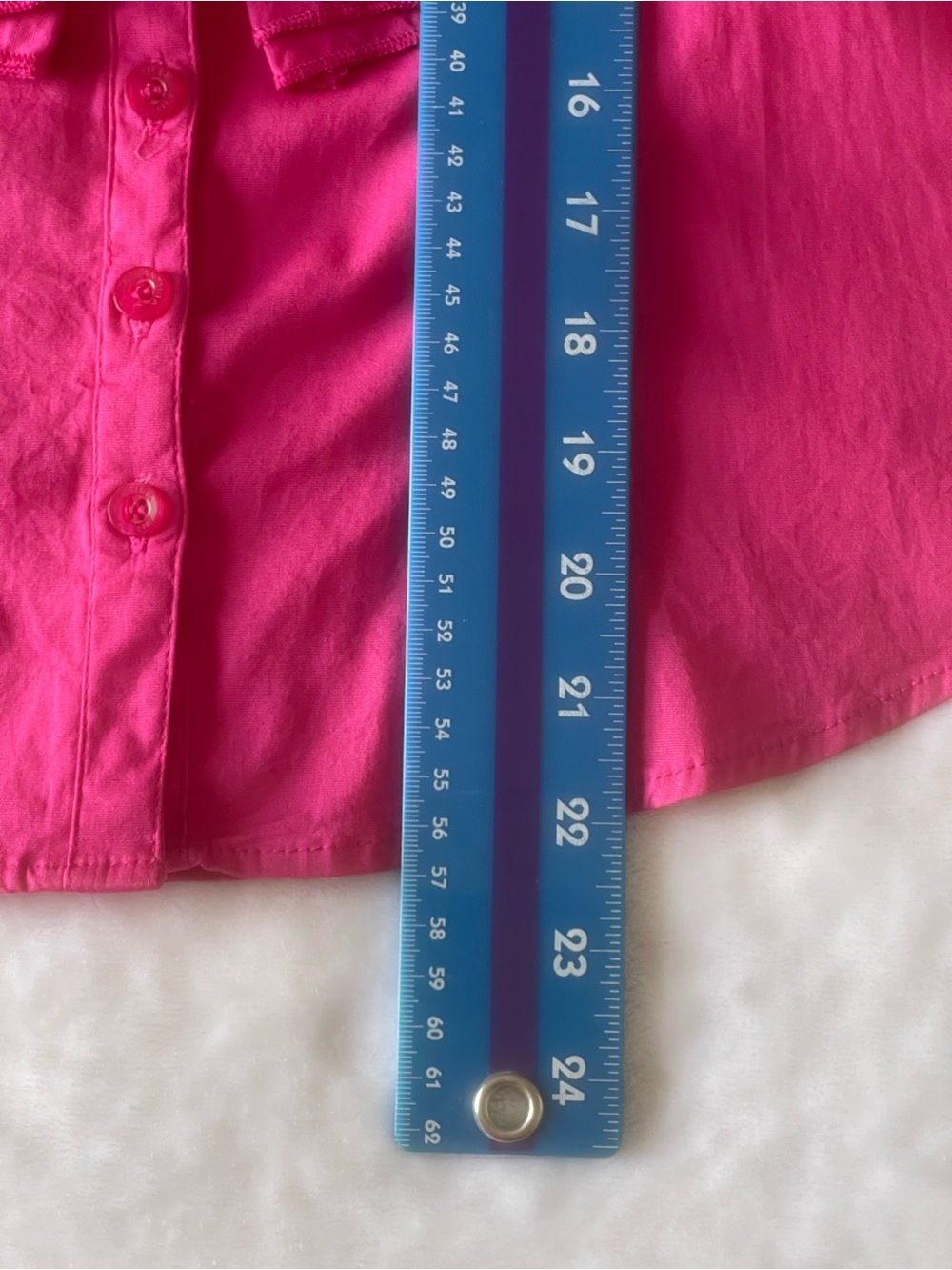 Antilia Femme Sleeveless Ruffle Front Blouse - Hot Pink - Picture 5 of 7